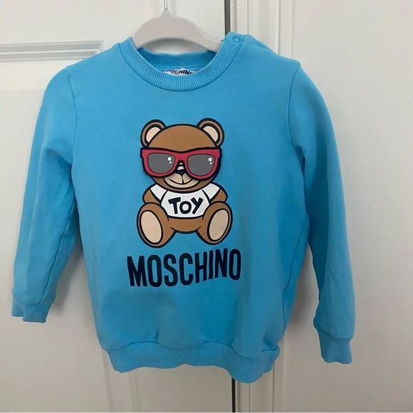 Moschino Baby Blue Two-Piece Teddy Bear Print Size 12-18 Months